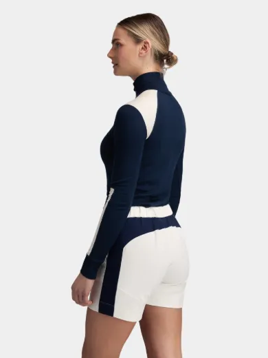 Bilde av WoolLand Hilleknuten LS top Blue Ink